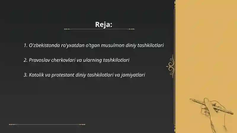 O'zbekistonda faoliyat yurituvchi diniy tashkilotlar 2