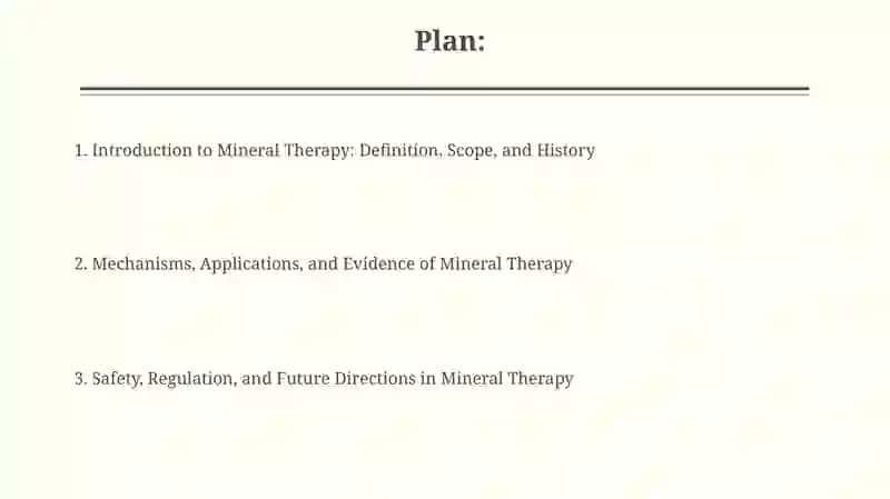 Mineral therapy 2
