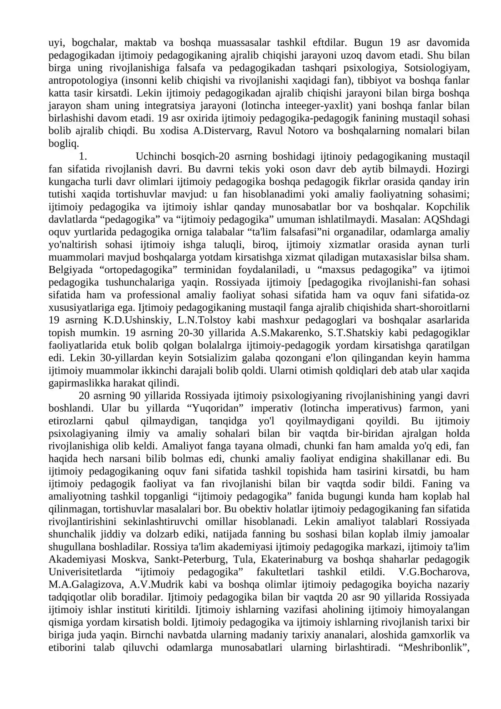 Xorijda ijtimoiy pedagogikaning rivojlanish tarixi 2
