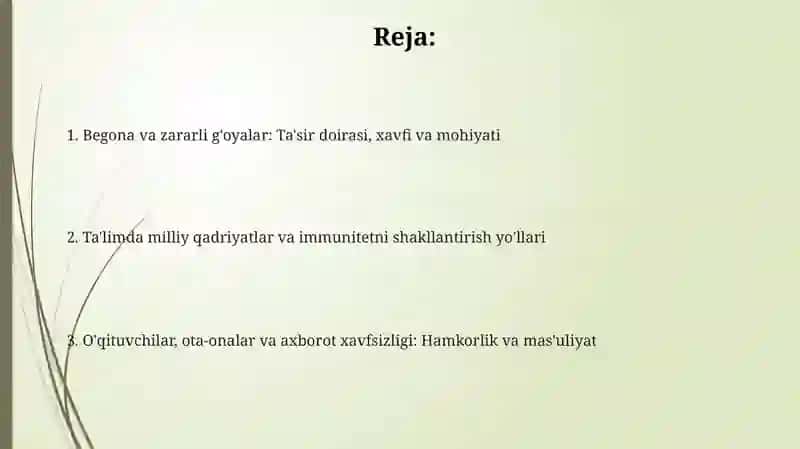 Begona va zararli g'oyalar 2