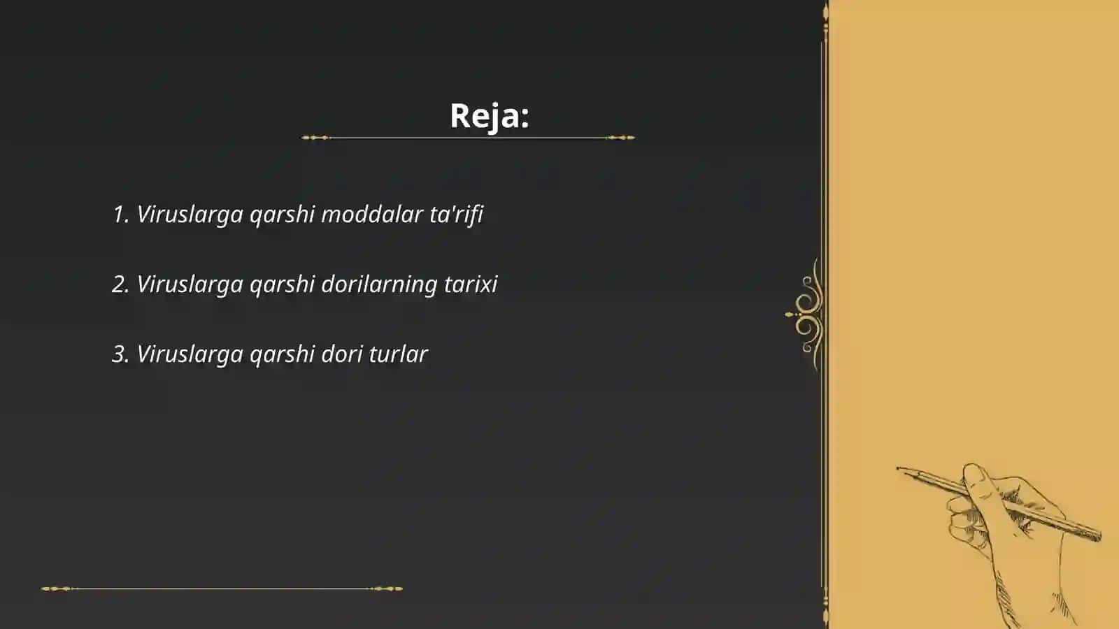 Viruslarga qarshi moddalar ta'rifi 2