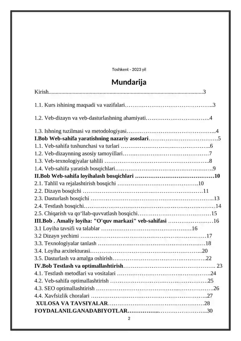 Web-sahifa yaratish bosqichlari 2