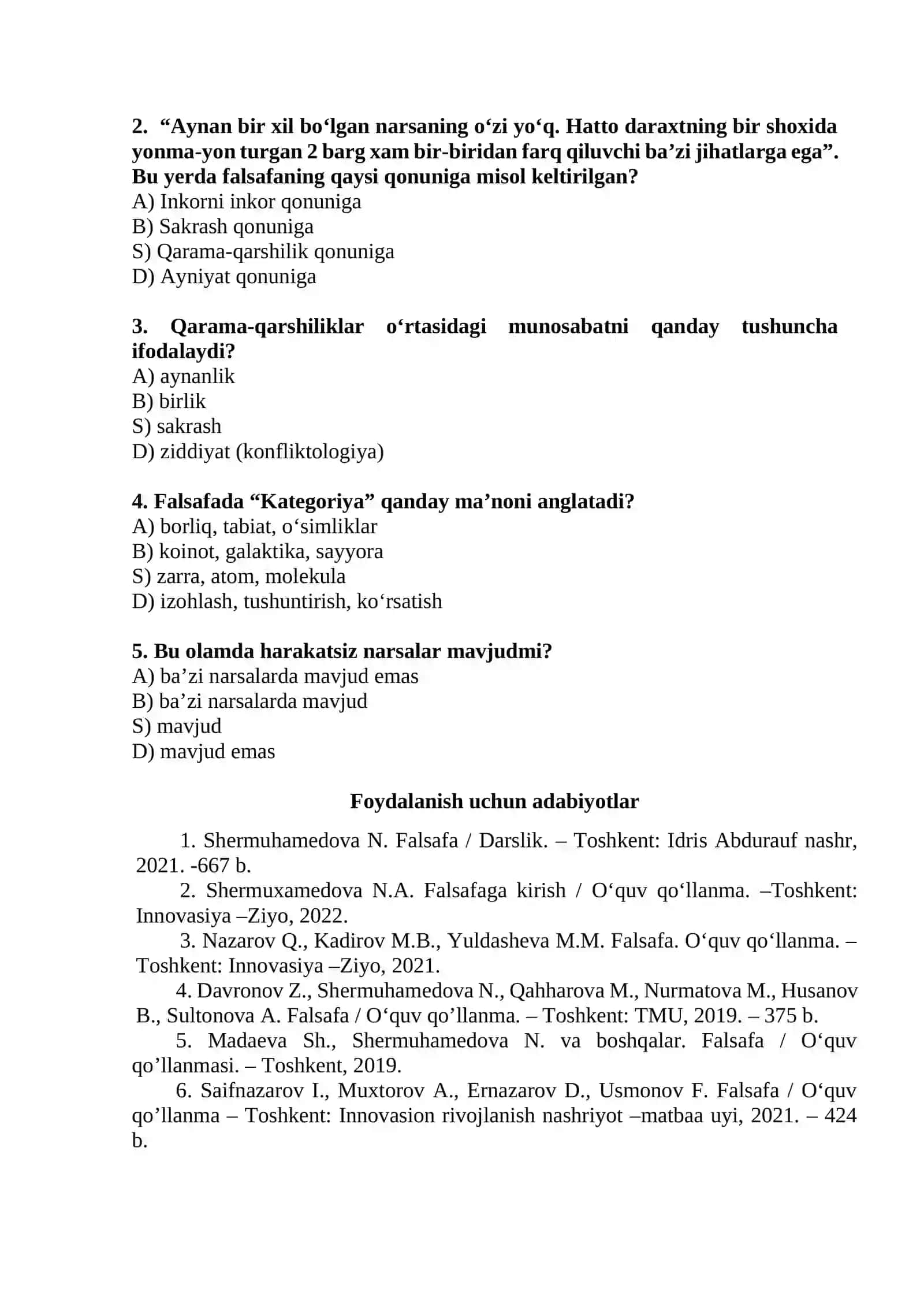 Rivojlanish falsafasi 2