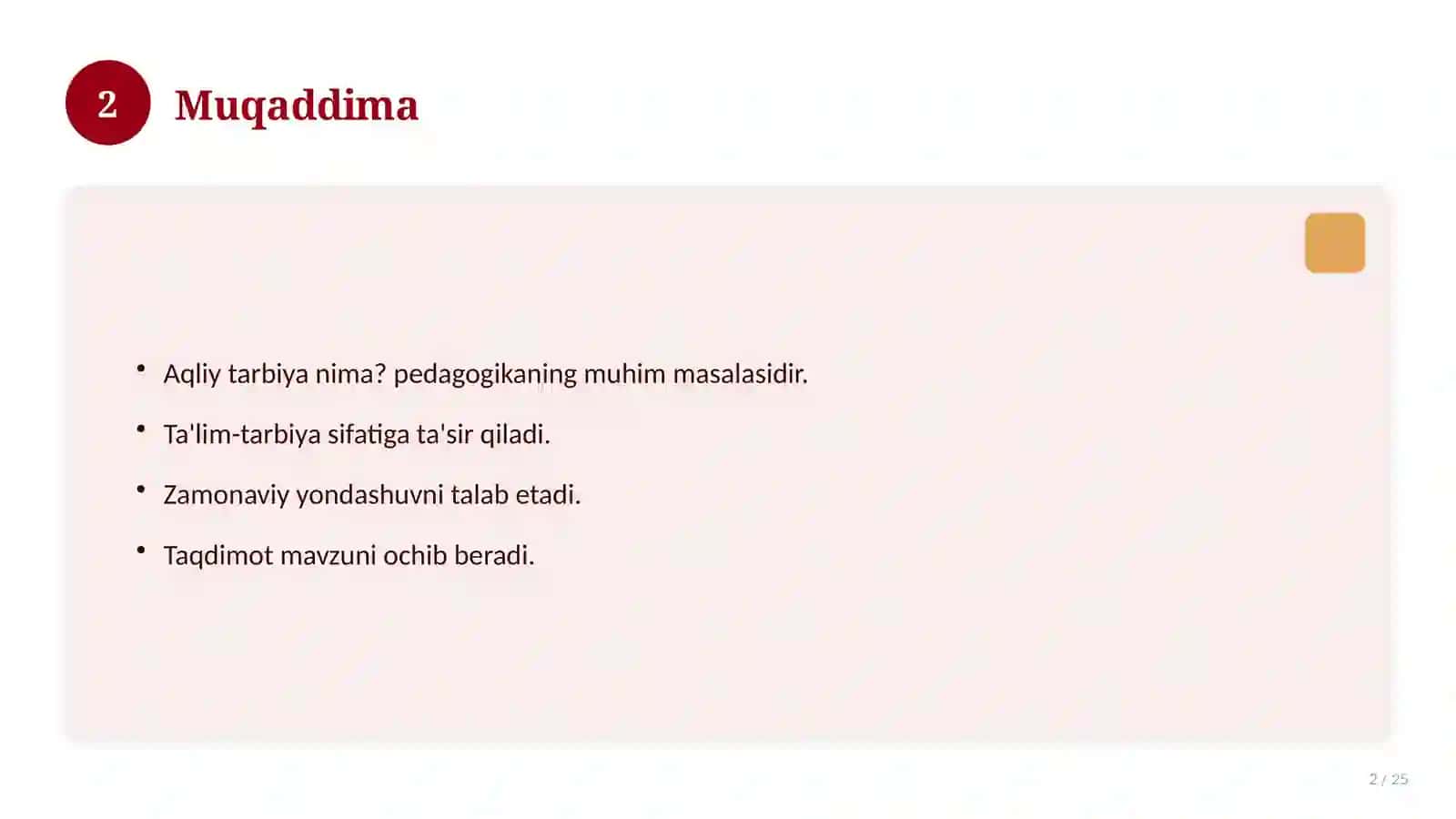 Aqliy tarbiya nima? 2