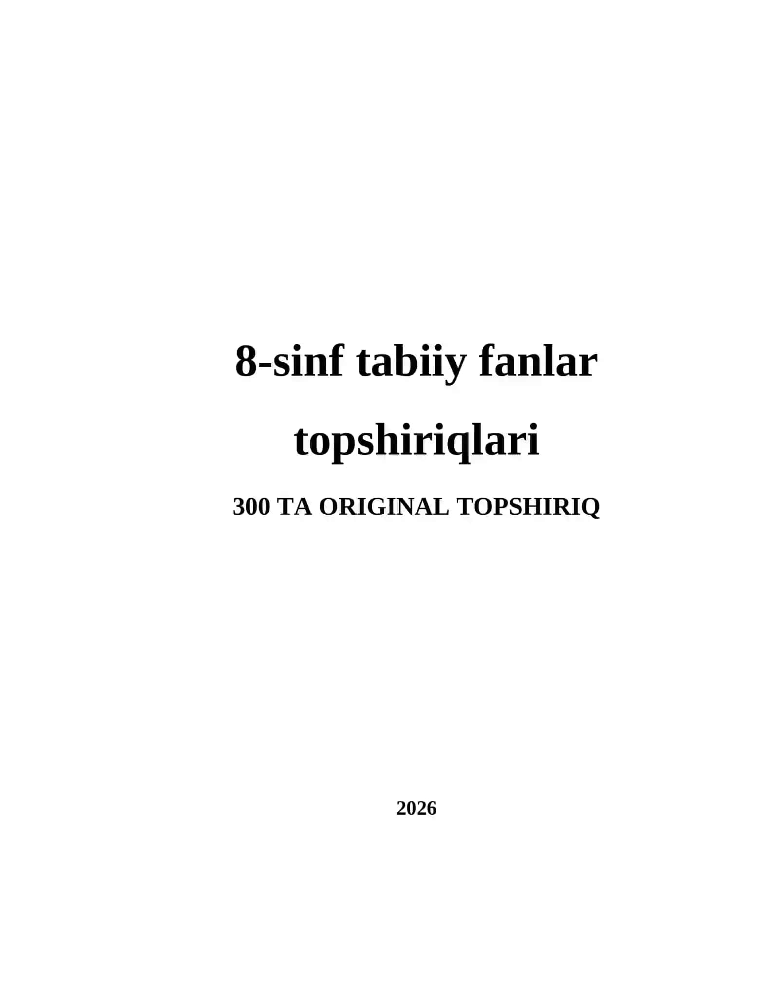 8-sinf tabiiy fanlar topshiriqlari 2