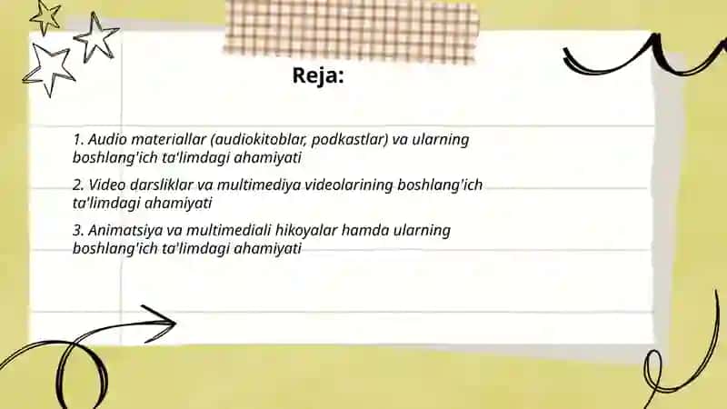 Media mahsulot turlari va ularning boshlanğich ta'limdagi ahamiyati 2