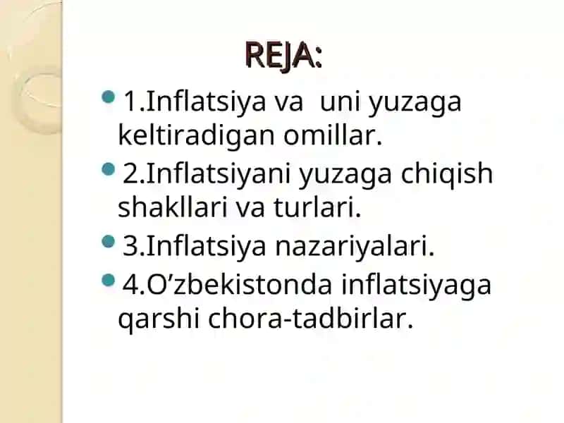 Inflatsiya va uning namoyon bolish shakillari 2