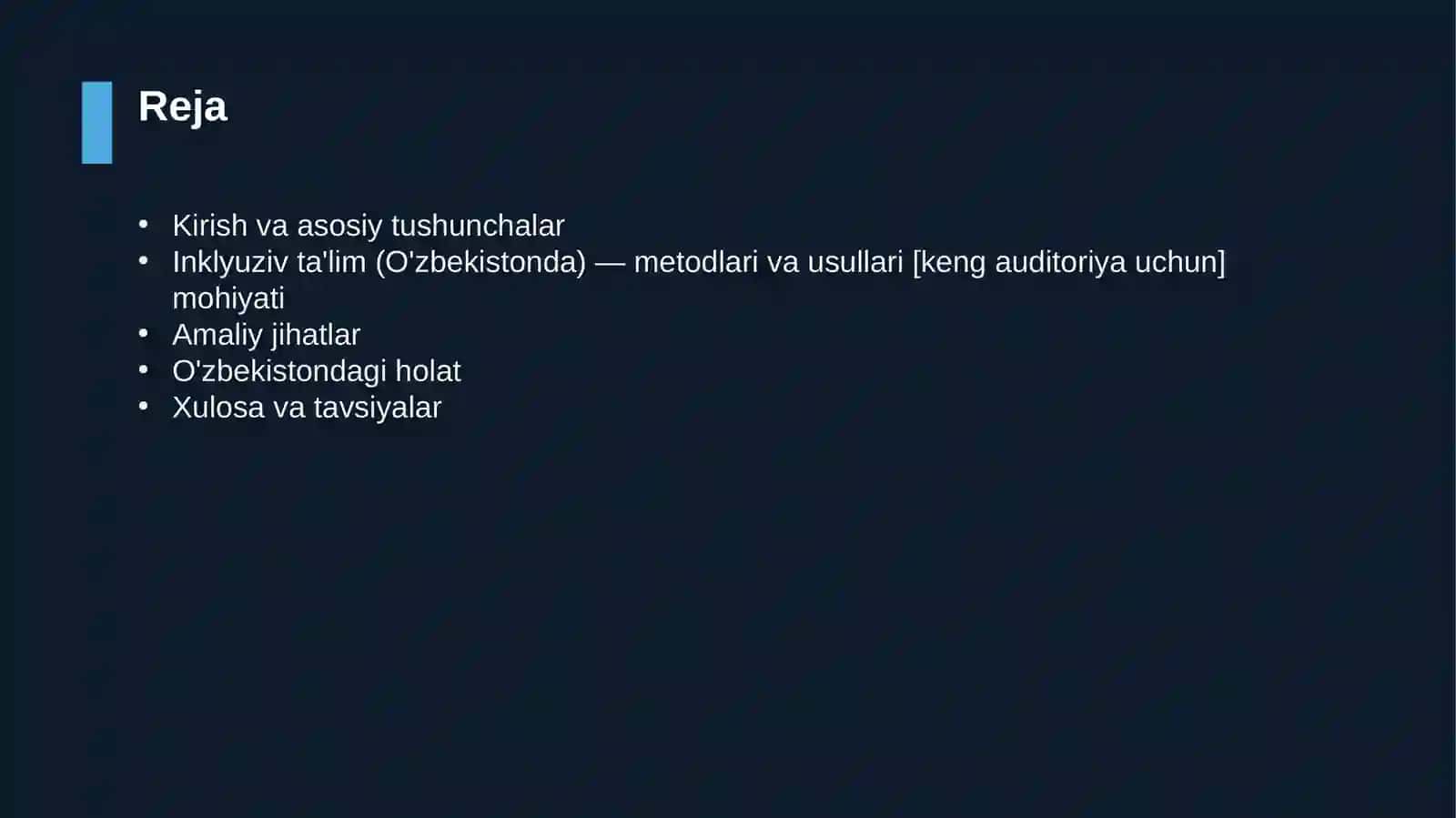 Inklyuziv ta'lim (O'zbekistonda) — metodlari va usullari [keng auditoriya uchun] 2