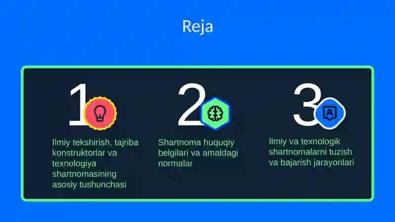 Ilmiy tekshirish, tajriba konstruktorlar va texnologiya ishlari pudrati shartnomasi tushunchasi va huquqiy belgilari 2