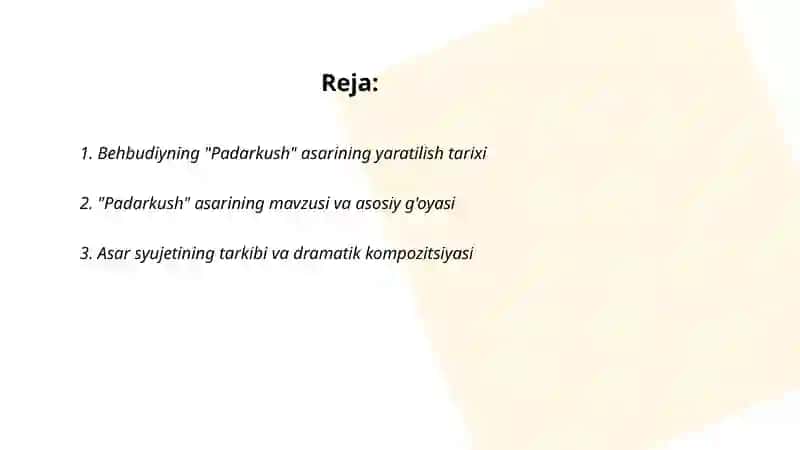 Behbudiy Padarkush asari 2