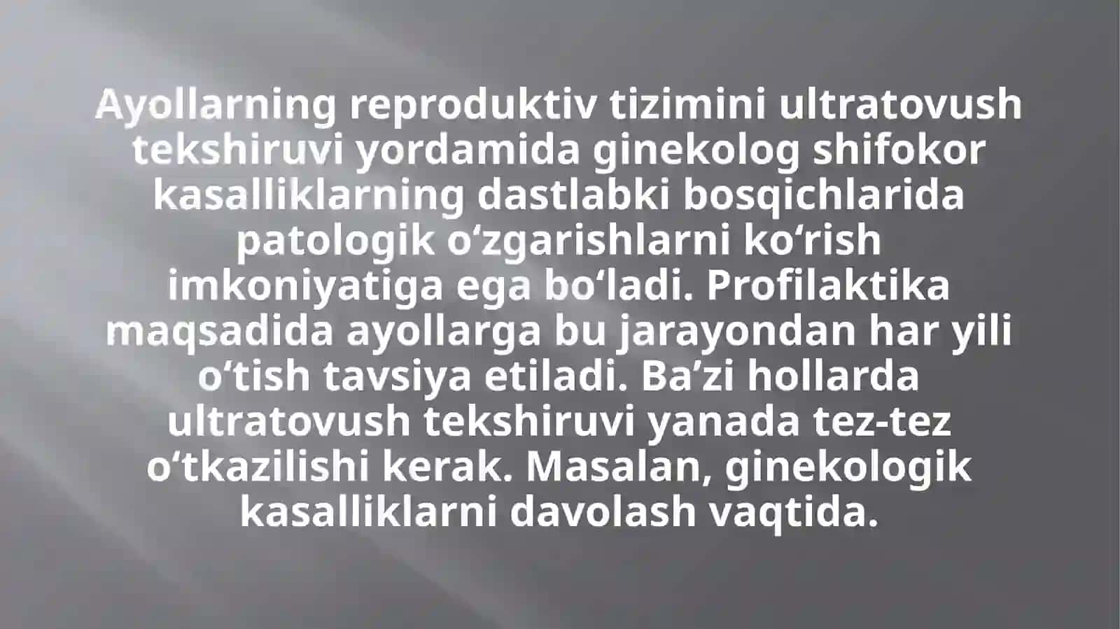 REPRODUKTIV azolarda UTT 2