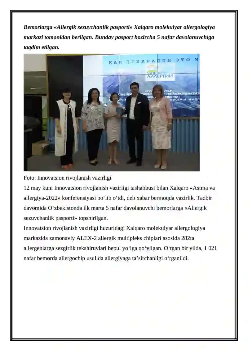 Allergik Sezuvchanlik Pasporti 2