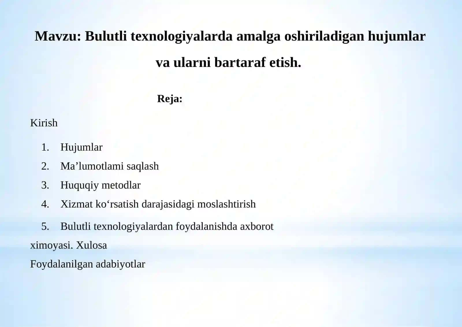 Bulutli texnologiyalarda amalga oshiriladigan hujumlar 2