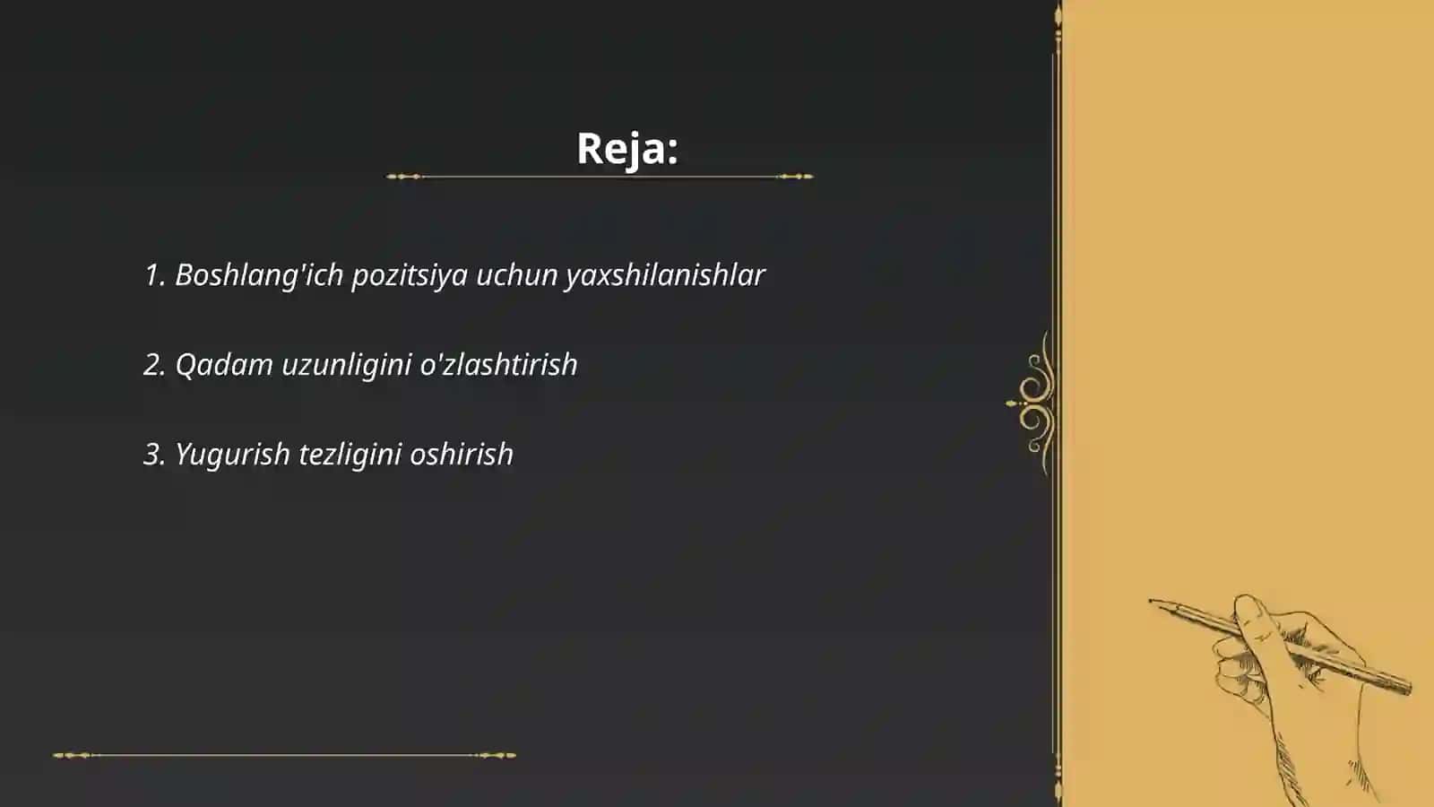 Turgan joyda uzunlikka sakrash texnikasini takomillashtirish 2
