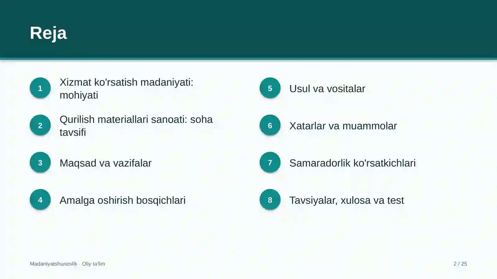 qurilish materiallari sanoatida xizmat ko'rsatish madaniyati 9739 2