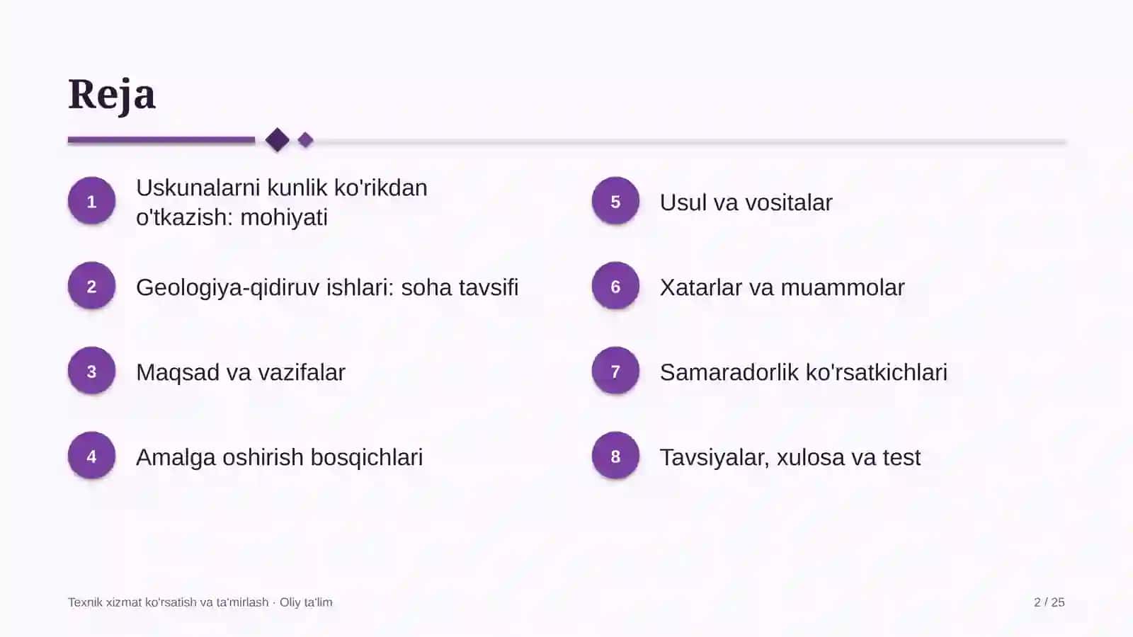 geologiya qidiruv ishlarida uskunalarni kunlik ko'rikdan o'tkazish 5114 2