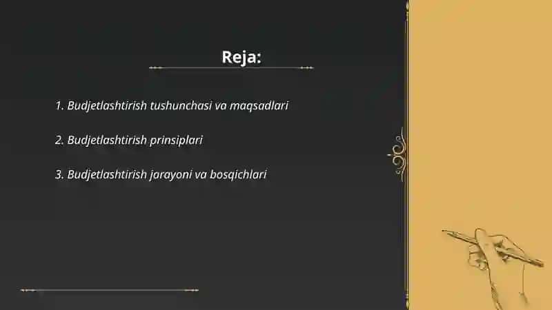 Budjetlashtirish va turlari 2