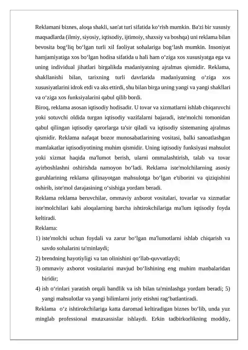Reklama kompaniyasini tashkil etish 2