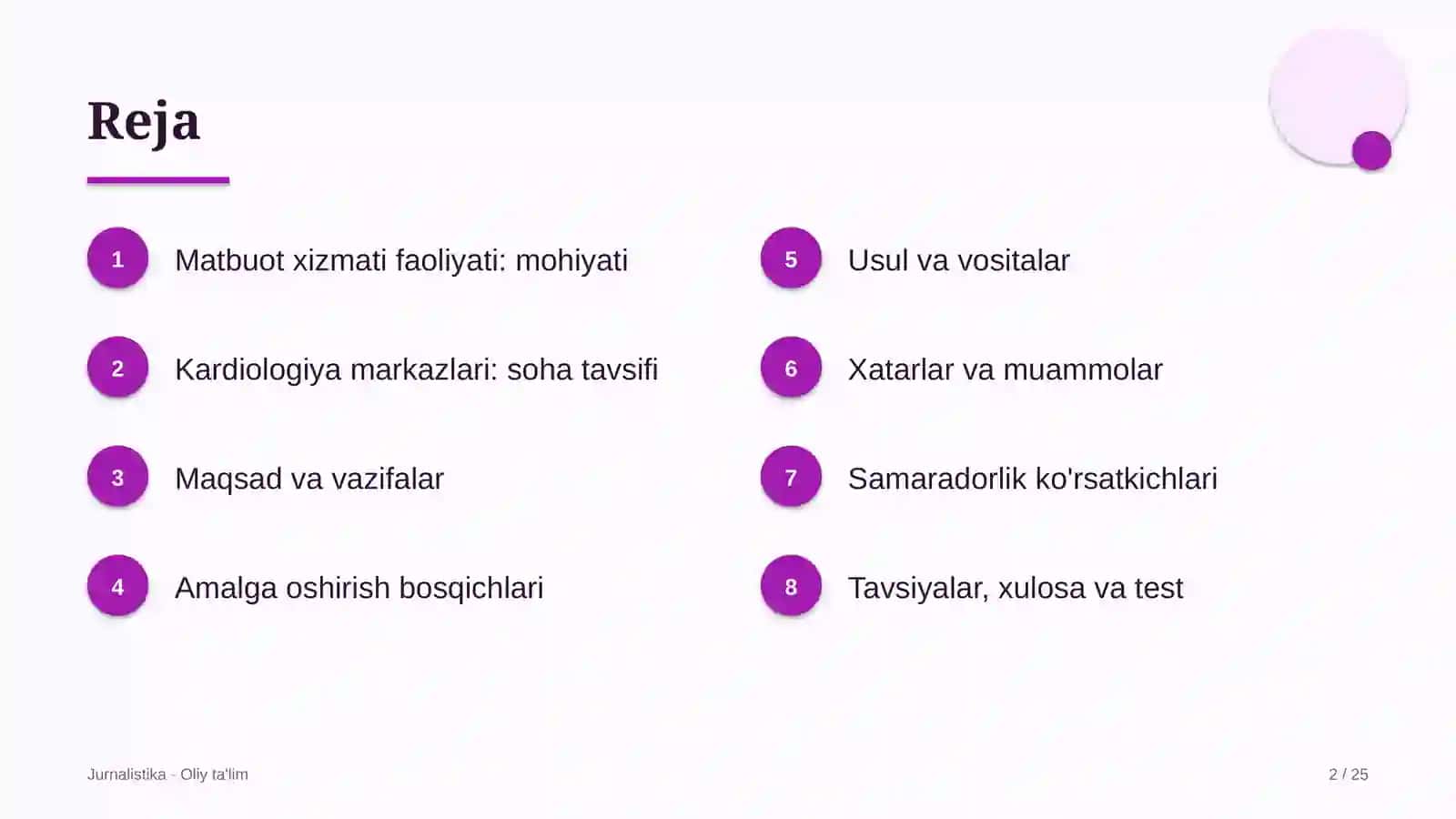 Kardiologiya markazlarida matbuot xizmati faoliyati 2