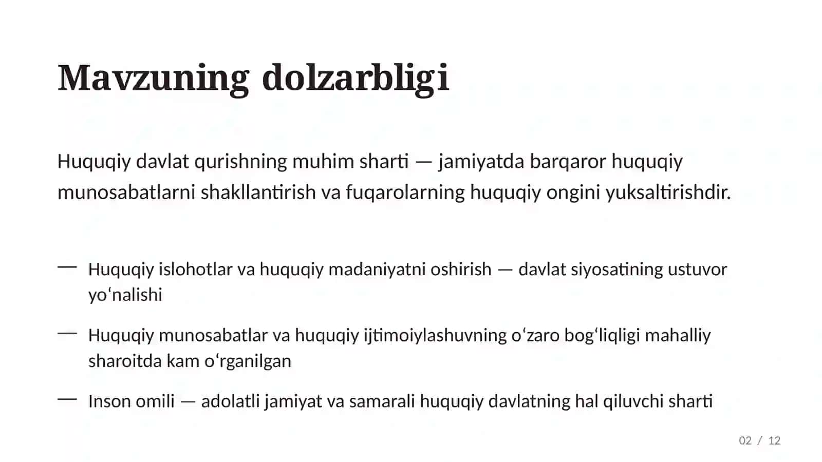 Huquqiy munosabatlar va huquqiy ijtimoiylashuvning oʻzaro aloqasi 2
