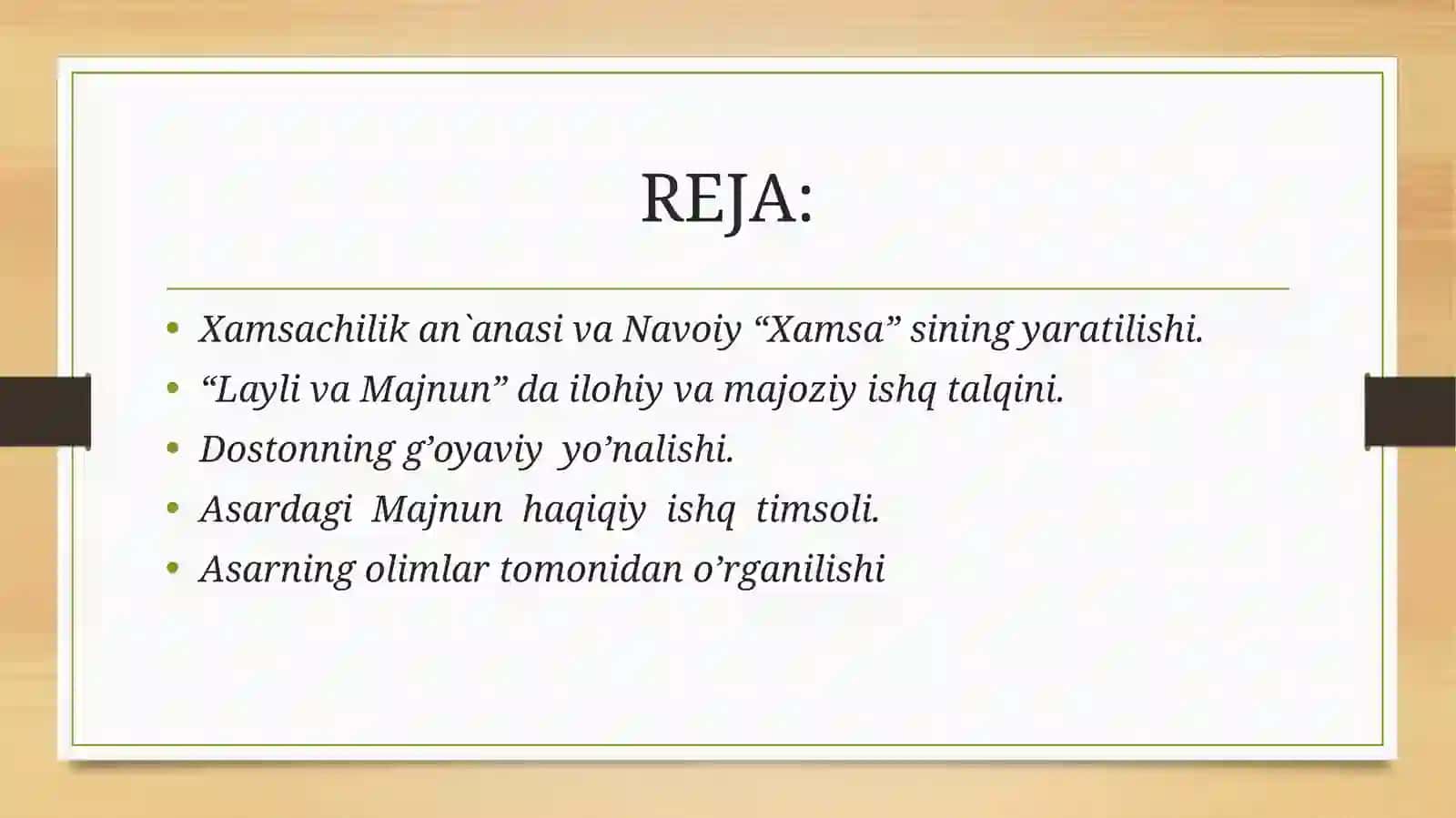 Navoiyning adabiyotshunoslikka oid asarlari. 2
