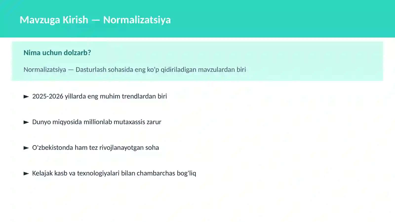 Normalizatsiya 2