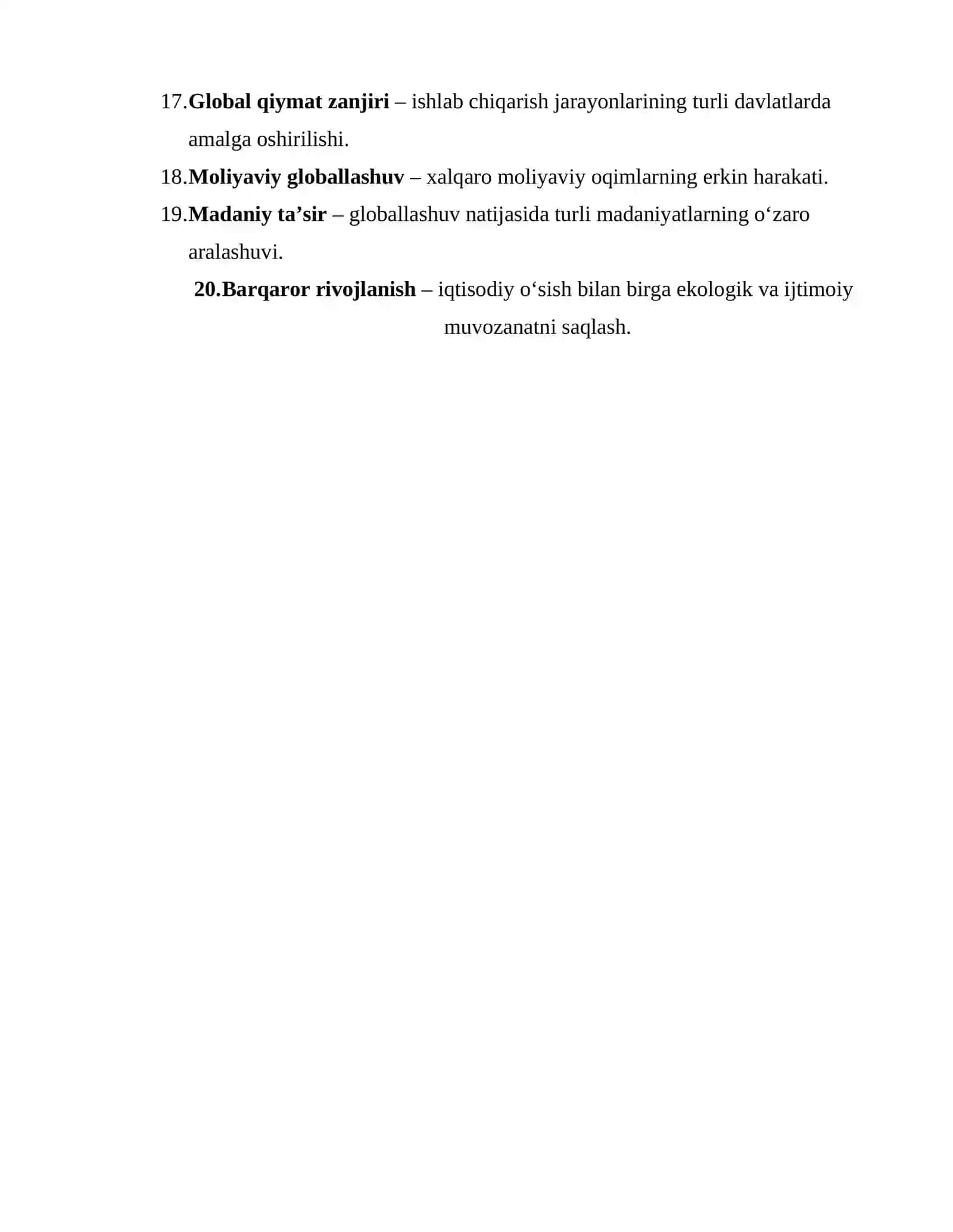 Globallashuv, Milliy Xo‘jalik Tizimi va Iqtisodiy Integratsiya 2