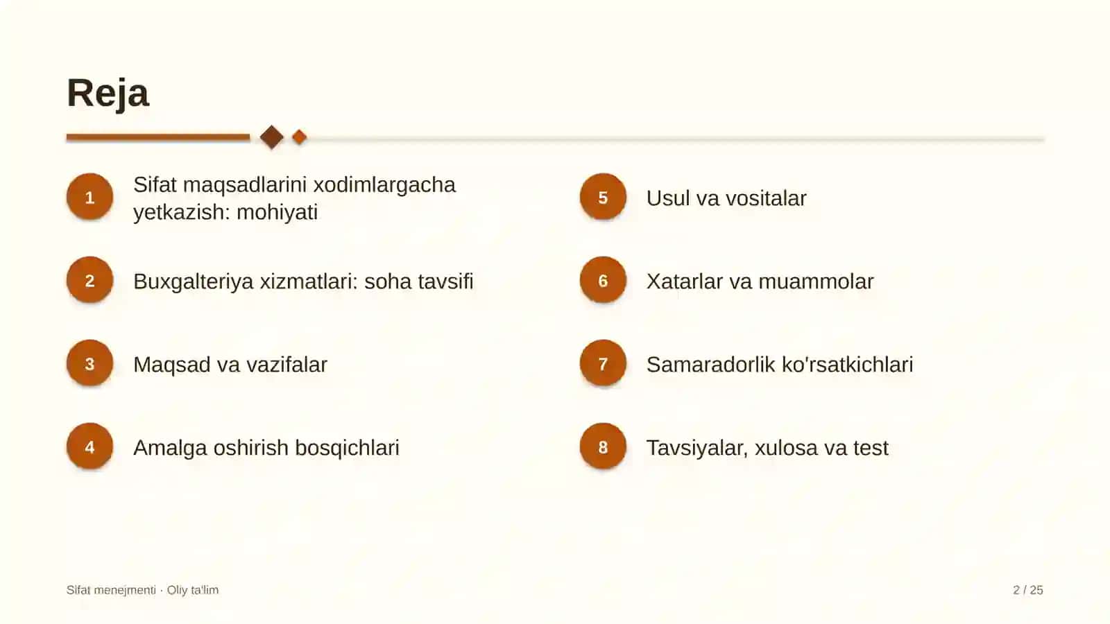 buxgalteriya xizmatlarida sifat maqsadlarini xodimlargacha yetkazish 6859 2