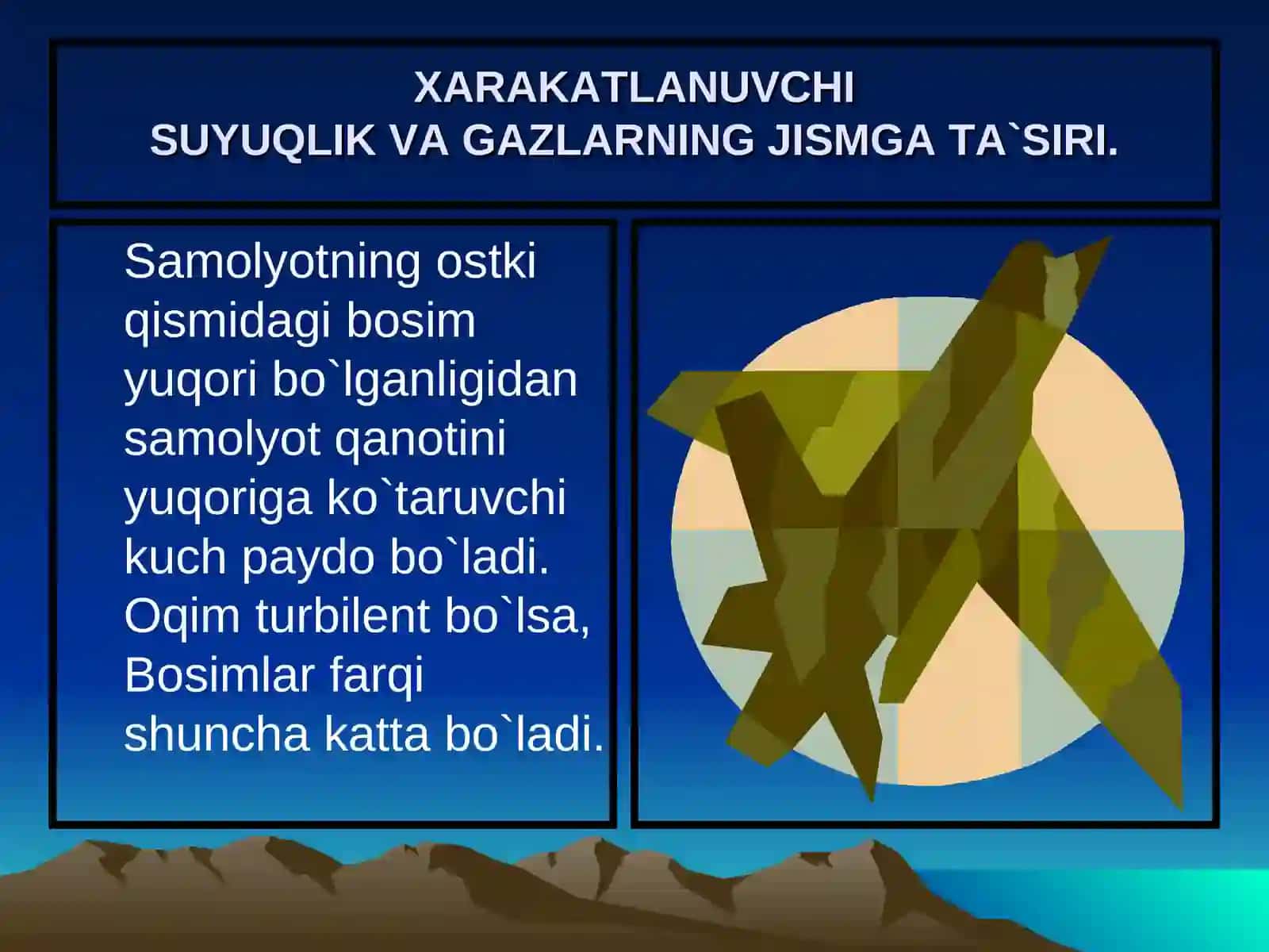 XARAKATLANUVCHISUYUQLIK VA GAZLARNING JISMGA TA`SIRI 2