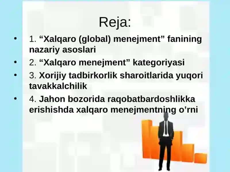 Xalqaro menejment fanining nazariy asoslari 2