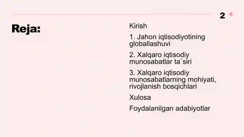 Jahon iqtisodiyotining rivojlanishida XIMning faoliyati va xususiyati 2