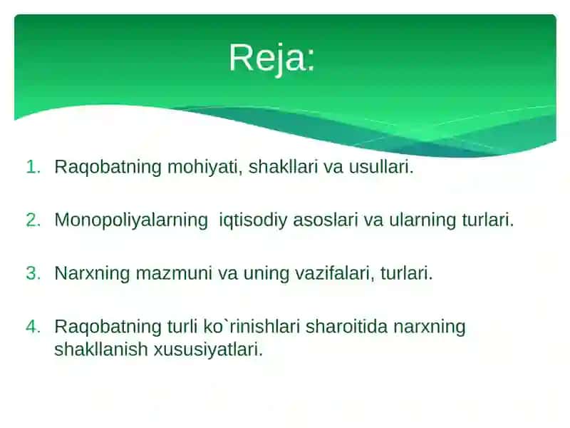 Raqobatning mohiyati, shakllari va usullari 2