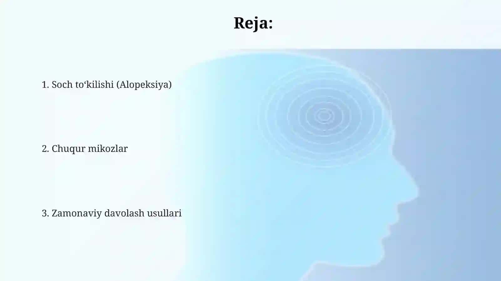Chuqurmikozlar.Alopesiya,zamonaviydavolashusullari 2