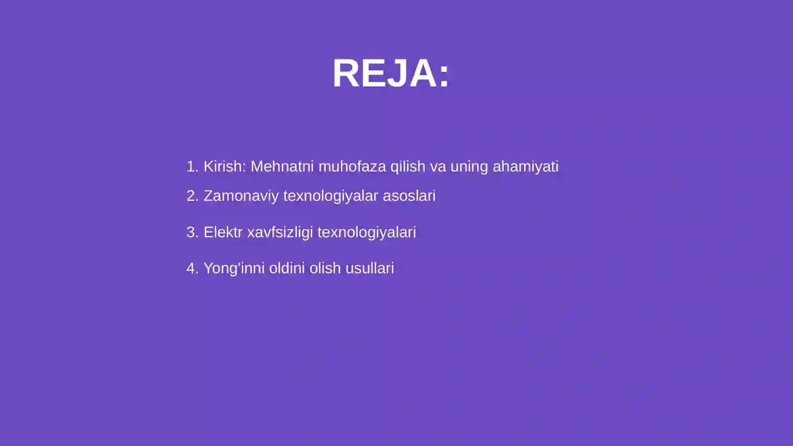 Mehnatni muhofaza qilish zamonaviy texnika texnologiyalari 2