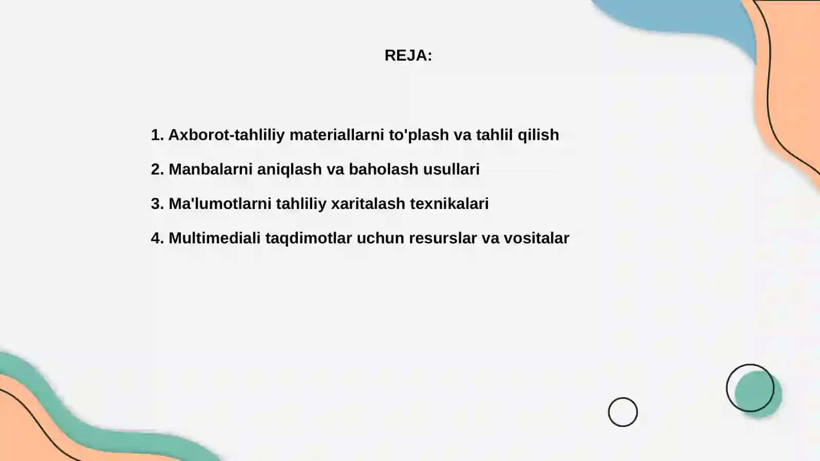 Axborot-tahliliy materiallar bilan ishlash 2