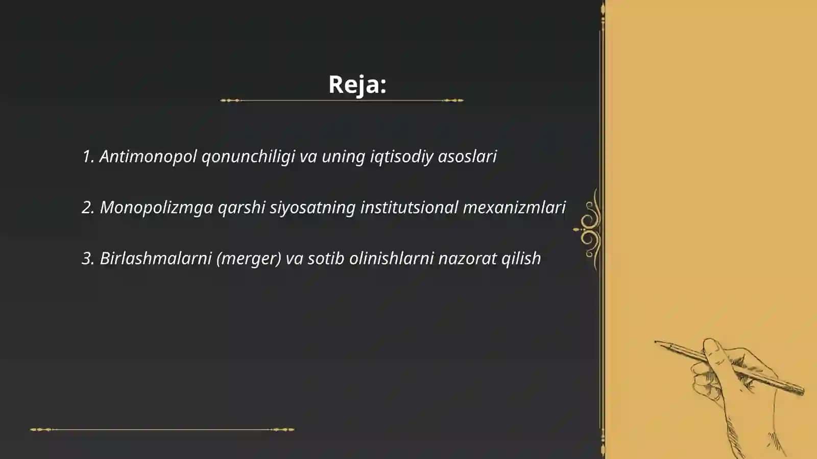 Iqtisodiyotda monopolizmga qarshi siyosat 2