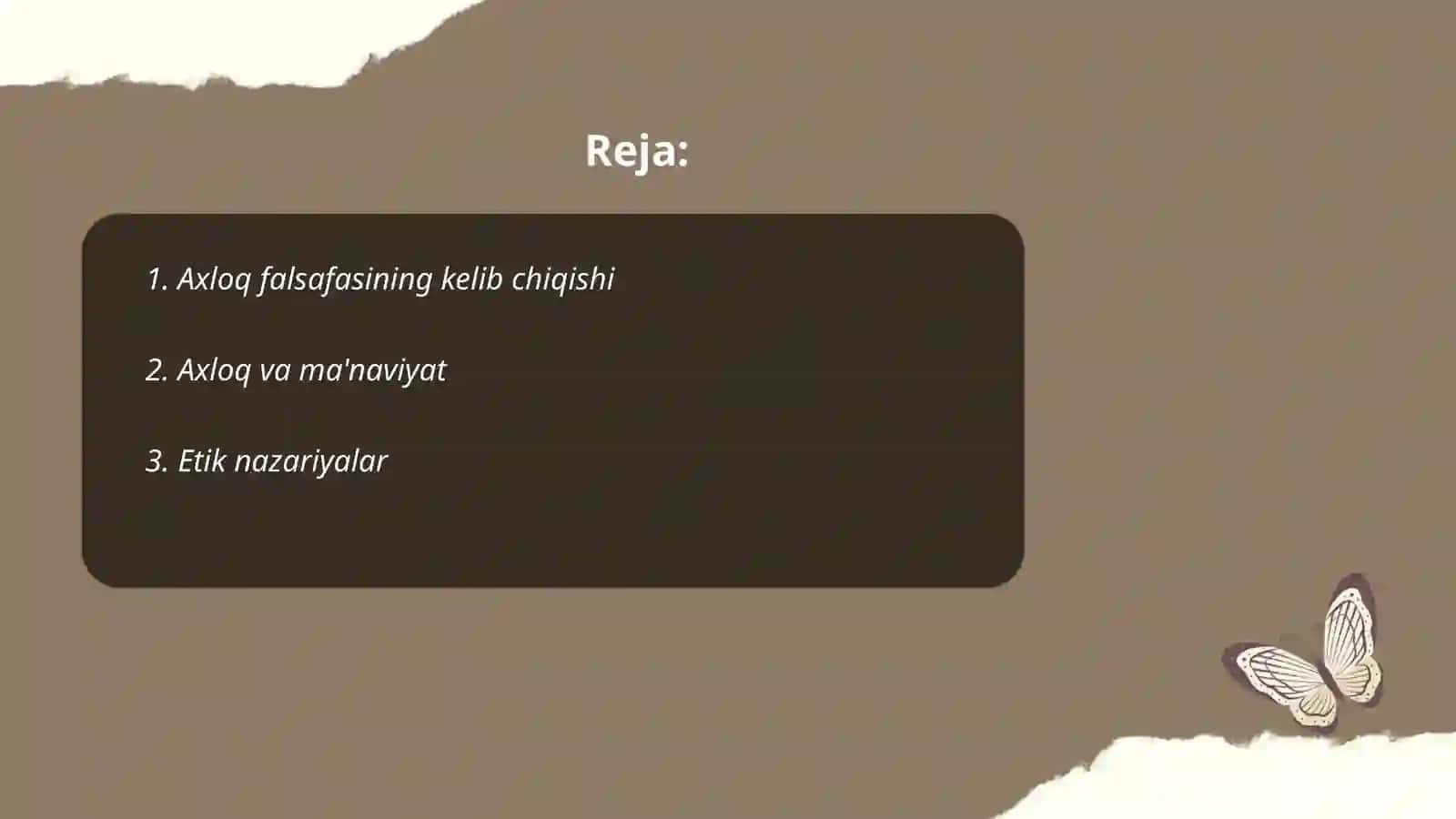 Axloq falsafasi (Etika) 2