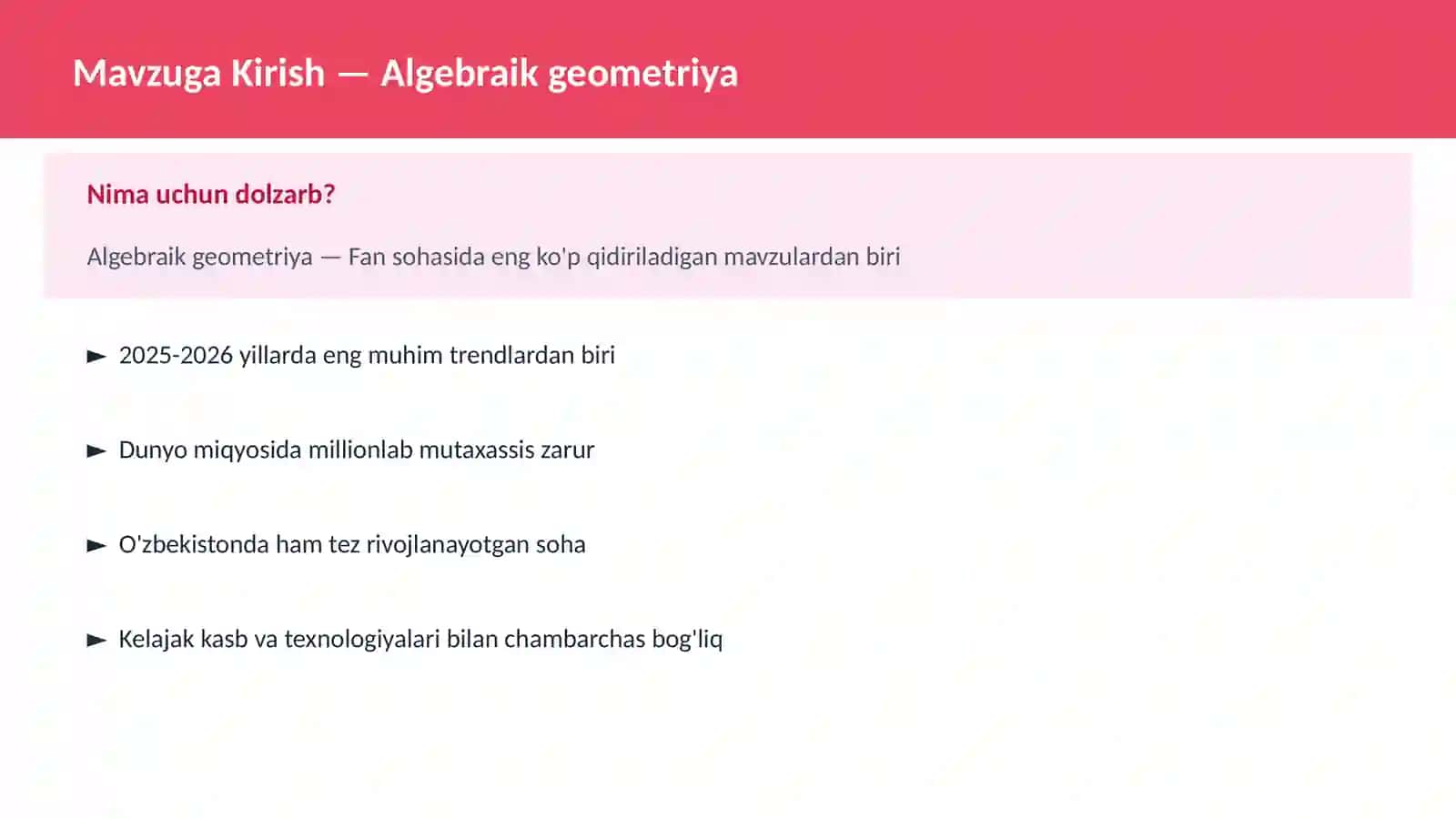 FAN | MATEMATIKA ZAMONAVIY 2