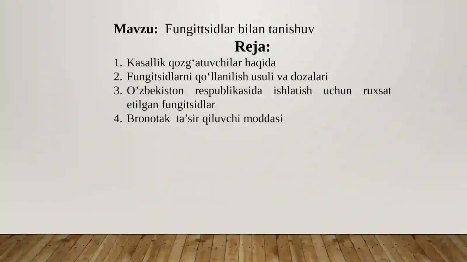 Fungitsidlar bilan tanishuv 2
