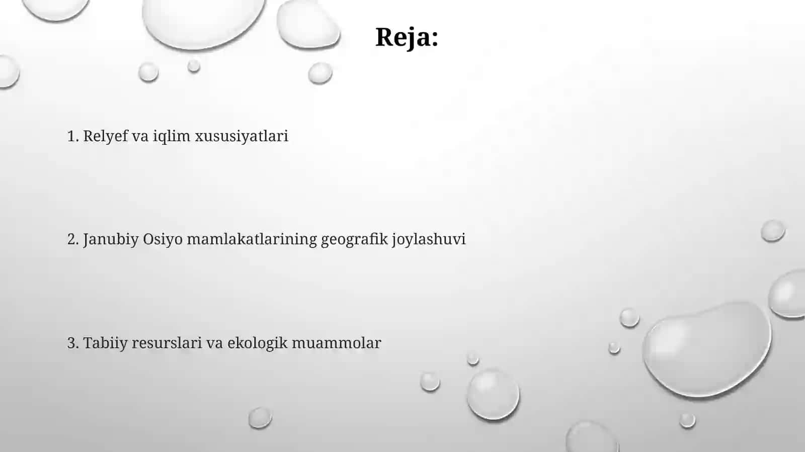 Janubi-g'arbiy Osiyo mamlakatlariga umumiy geografik tavsif 2