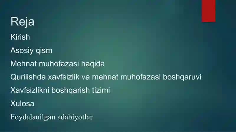 Mehnat muhofazasi 2