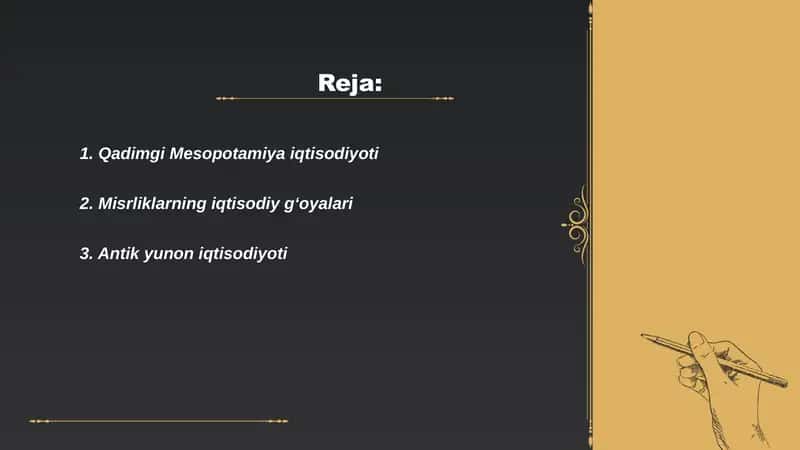 Temuriylar davriga qadar boʻlgan iqtisodiy gʻoyalar 2