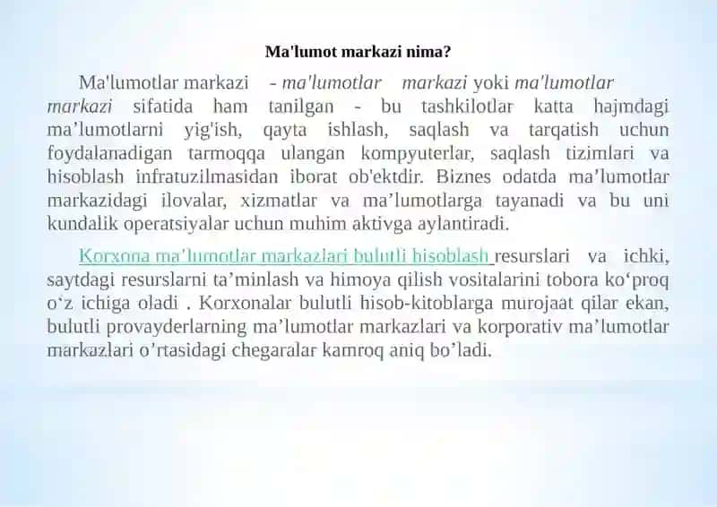 Ma’lumotlar markazi 2