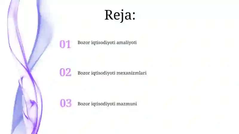 Bozor iqtisodiyotining mazmuni va amal qilishi 2