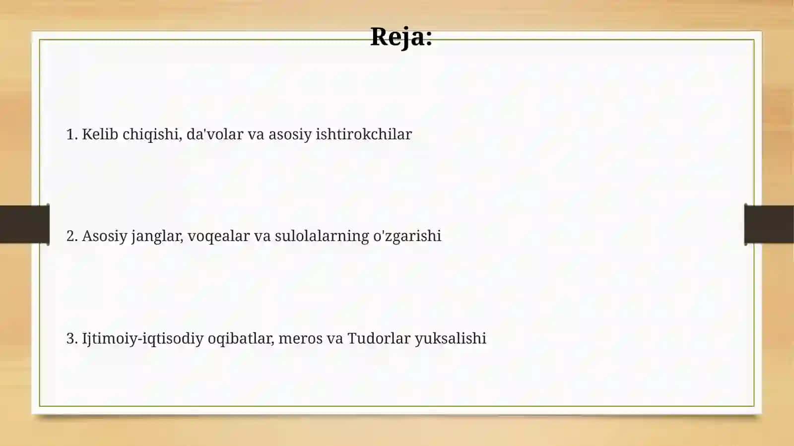 Qizil va Oq gullar urushi 2