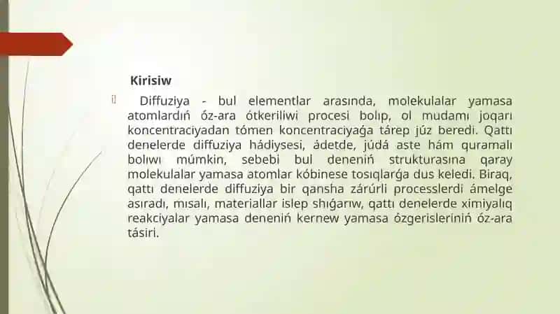 Qattı denelerde diffuziya qubılısı 2