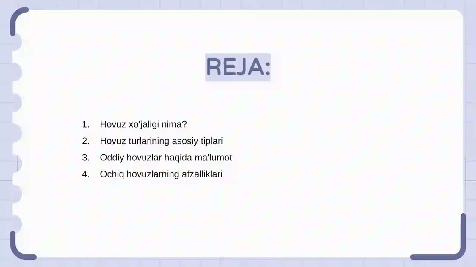 HOVUZ XO'JALIGI TIPLARI 2