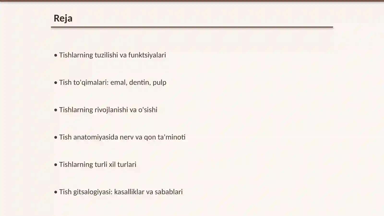 Tish anatomiyasi va gitsalogiyasi 2