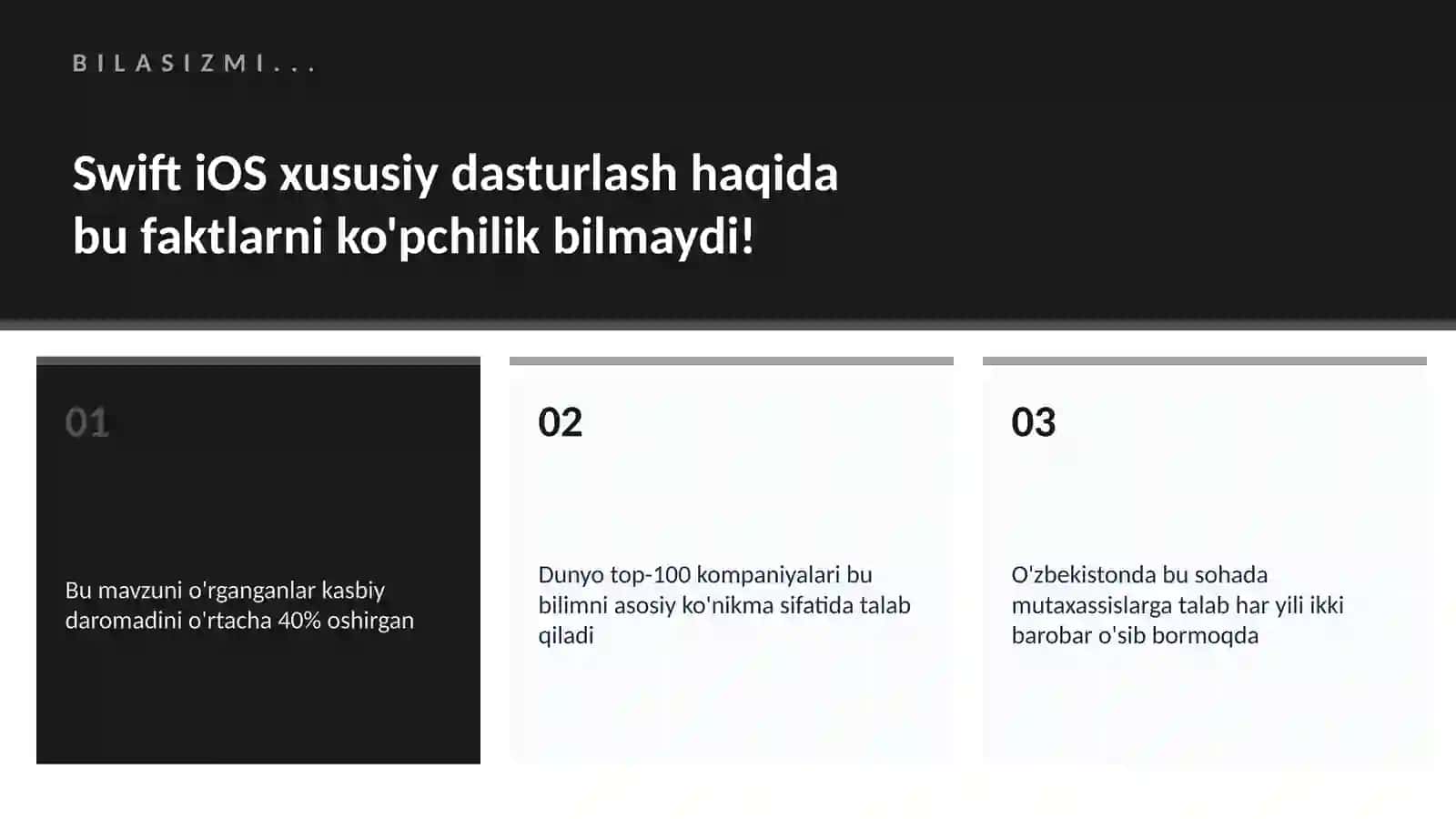 Swift iOS xususiy dasturlash 2