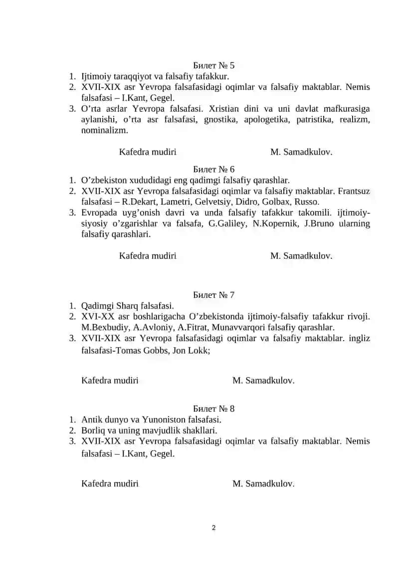 Falsafaning baxs mavzulari va asosiy muammolari 2